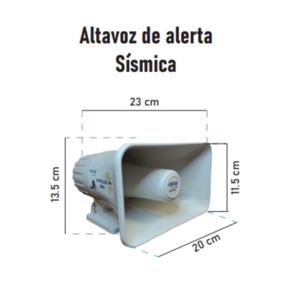 SIRENA ALERTA SÍSMICA ALS-V1SIRENA YONUSA, CONTIENE AUDIO OFICIAL DEL SISTEMA DE ALERTA SÍSMICO MEXICANO. 120 DB DE SALIDA SONORA