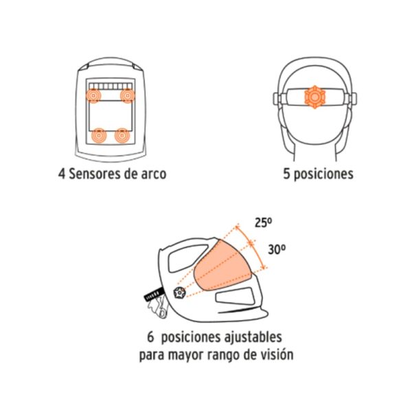 Careta electrónica para soldar, panel digital, Expert Marca Truper3