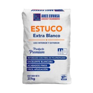 Estuco extra blanco Arce Cuvasa 20kg
