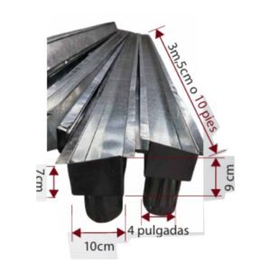 Canaleta de lámina galvanizada estándar