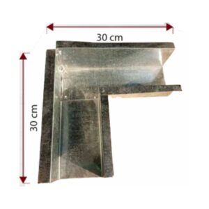 Canaleta en escuadra de lámina galvanizada