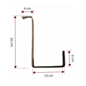 Ménsulas en J o base para canaleta