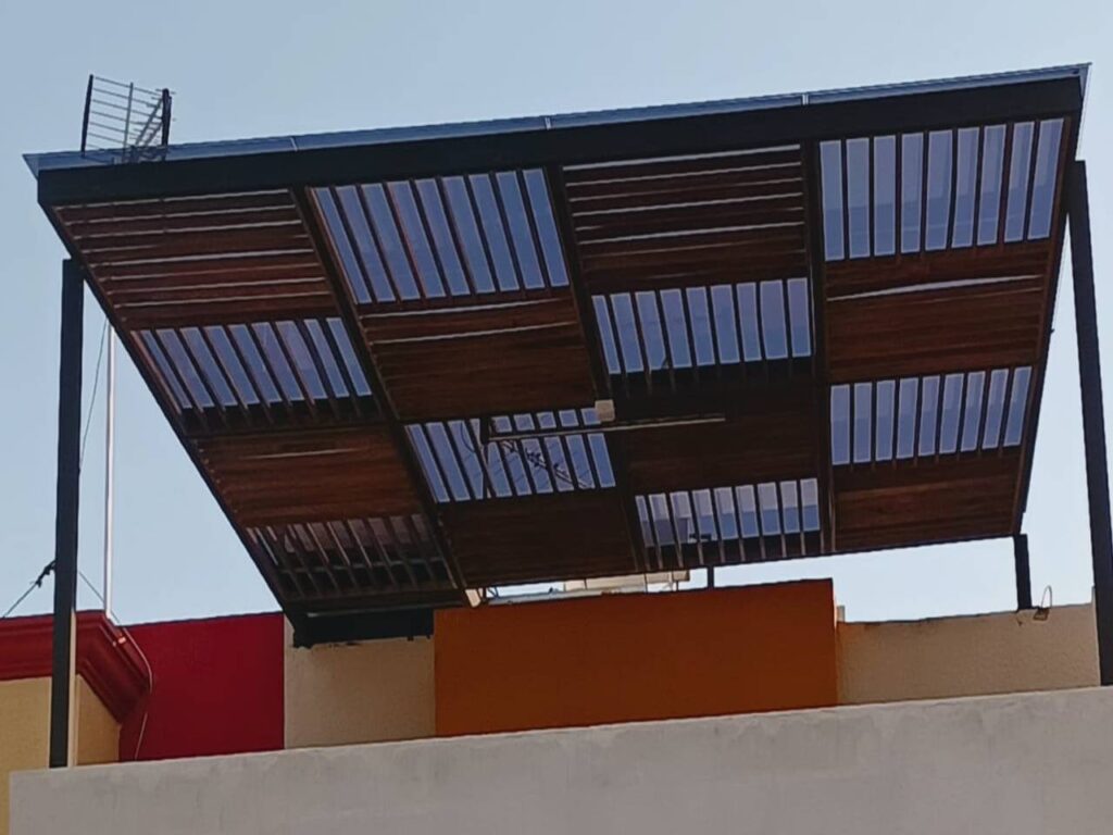 pérgolas con madera silesia