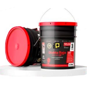 Impermeabilizante asfáltico fibratado base agua de aplicación en frío Secado rápido E Marca Diablo Rojo