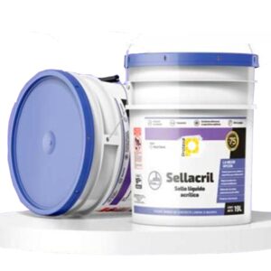 Sellador acrílico ecológico y promotor de adherencia para sistemas impermeabilizantes Sellacril Marca Protexa