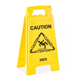 Señalamiento de Piso Mojado Multilingüe Uline